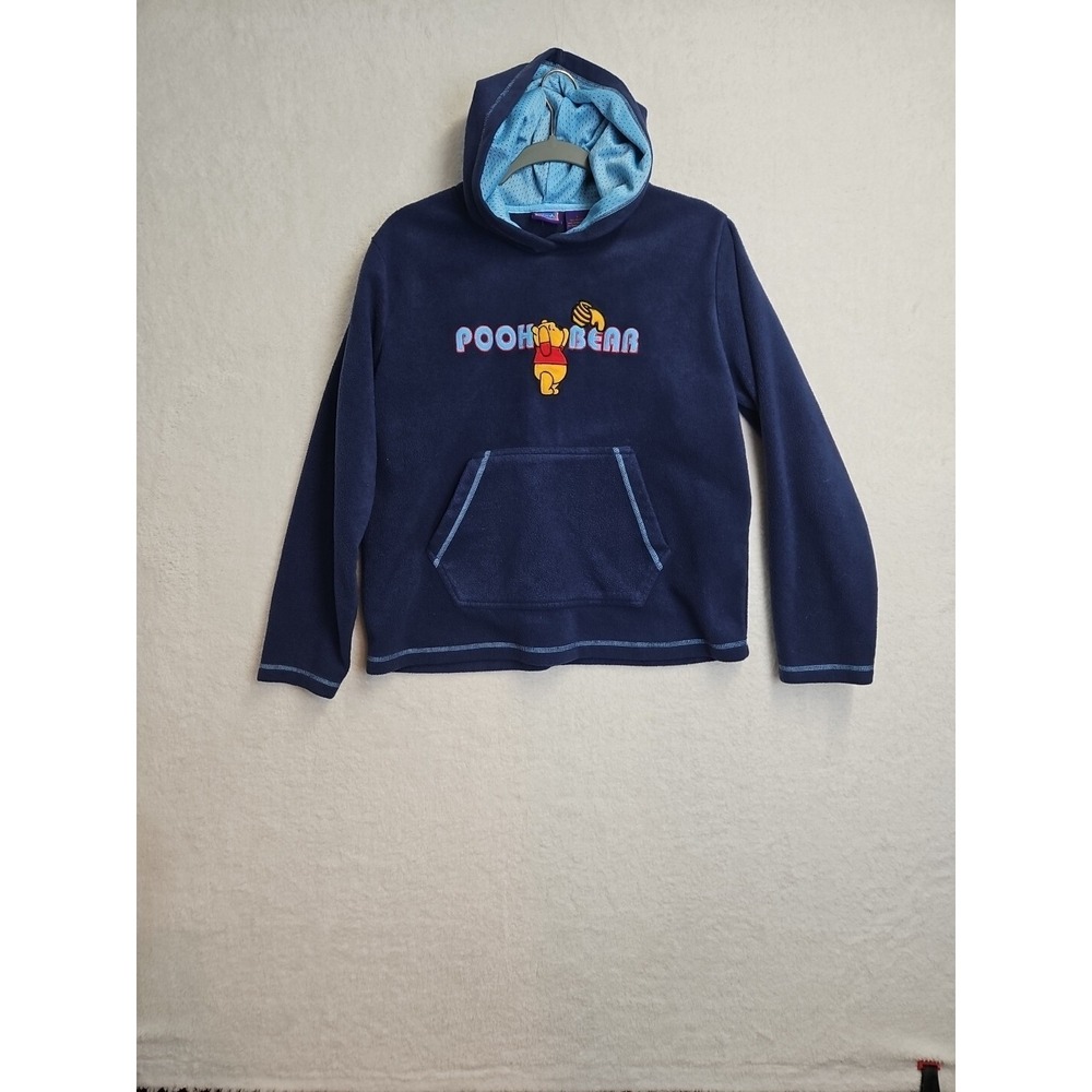 Vtg Winnie The Pooh Bear Sweatshirt Women's Size Lg Blue 100 Acre Wood Disney